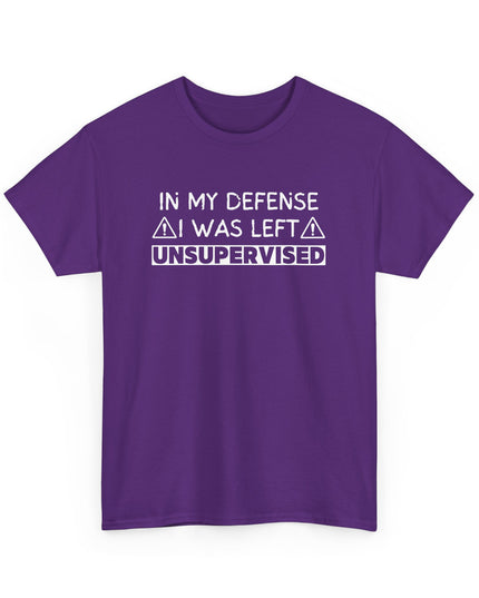 In My Defense Funny T-shirt Offensive T Shirt Cool Graphic T Shirts Crazy Shirts for Men, Women, Teens, Novelty Tee