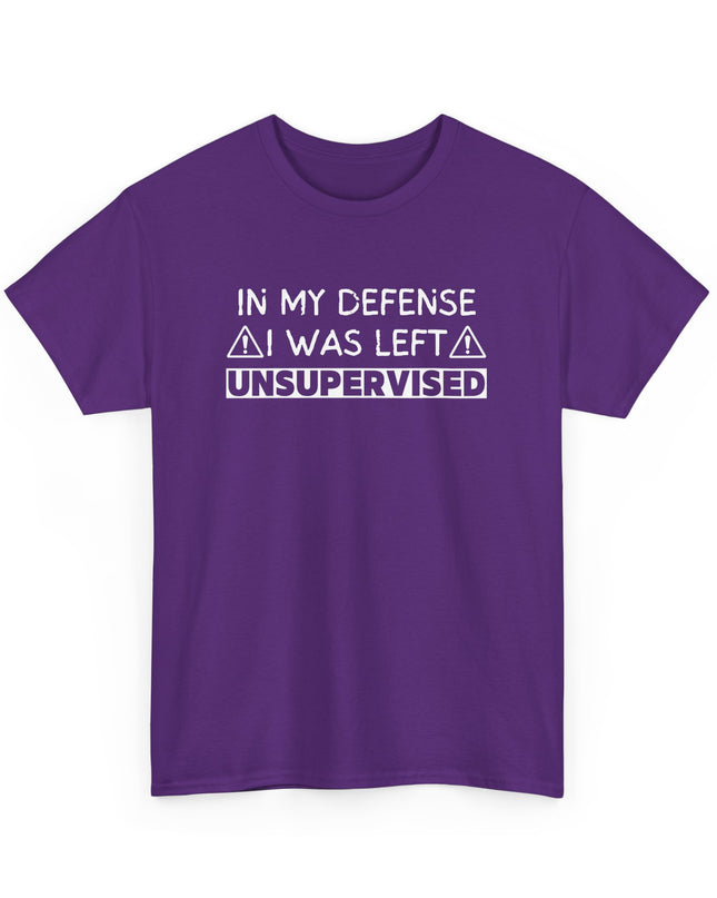 In My Defense Funny T-shirt Offensive T Shirt Cool Graphic T Shirts Crazy Shirts for Men, Women, Teens, Novelty Tee