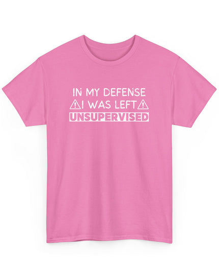 In My Defense Funny T-shirt Offensive T Shirt Cool Graphic T Shirts Crazy Shirts for Men, Women, Teens, Novelty Tee