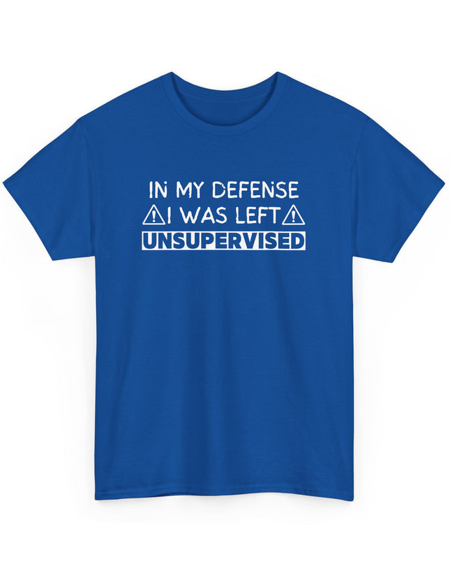 In My Defense Funny T-shirt Offensive T Shirt Cool Graphic T Shirts Crazy Shirts for Men, Women, Teens, Novelty Tee