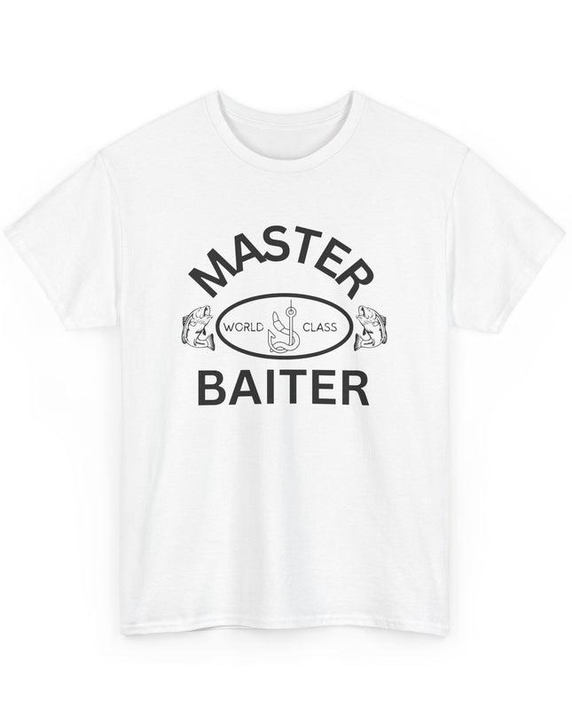 World Class Master Baiter Fishing Shirt Funny Offensive T-shirt Cool Graphic T-Shirts Crazy Wild Shirts for Men Women Teens Novelty Tee