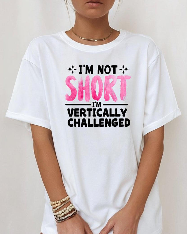 Funny Vertically Challenged Tee, Compact and Cute, Cute and Short Shirt, Gift for Short People, Birthday Gift, Funny Joke Statement Tee,