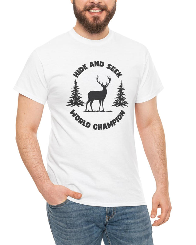 Hide and Seek World Champ Buck Hunting Shirt funny T-shirt, Shirt Cool Graphic, T-Shirts Crazy Shirts, Joke Tee, for Men, Women, Teens