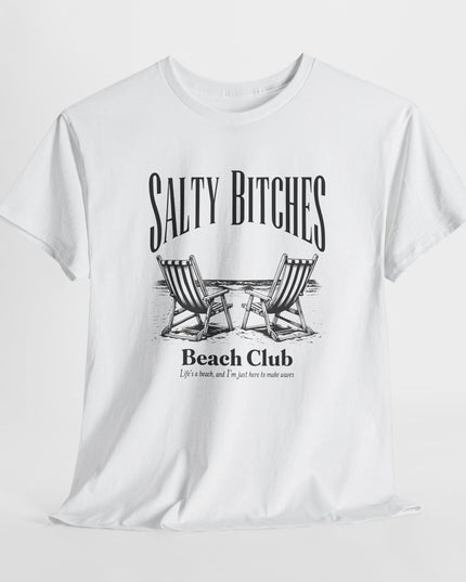 Salty Bitches Beach Club T-Shirt, Fun Beachwear, Vacation Tee, Stay Salty Shirt, Summer Shirt, Beach Shirt, Beach Vibes, Sassy Shirt