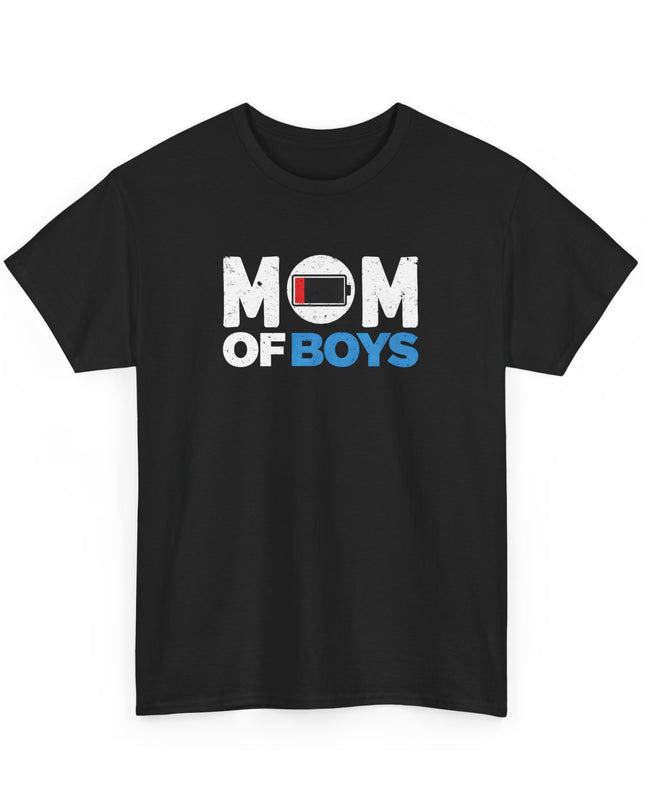 Low Battery Mom of Boys T-Shirt,  Proud Mom Shirt, Boys Mom Tee, Mom Life Shirt, Family Shirt, Fun Mother's Day Gift, Boys Mom