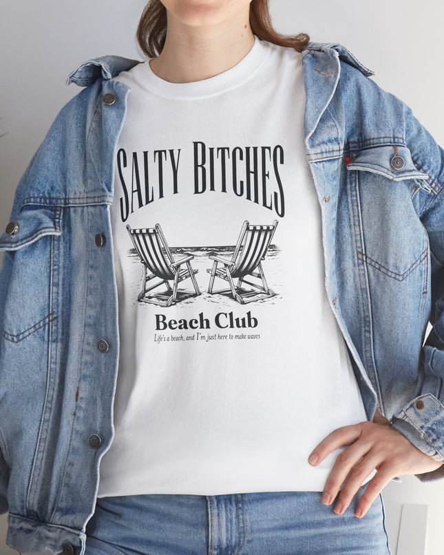 Salty Bitches Beach Club T-Shirt, Fun Beachwear, Vacation Tee, Stay Salty Shirt, Summer Shirt, Beach Shirt, Beach Vibes, Sassy Shirt