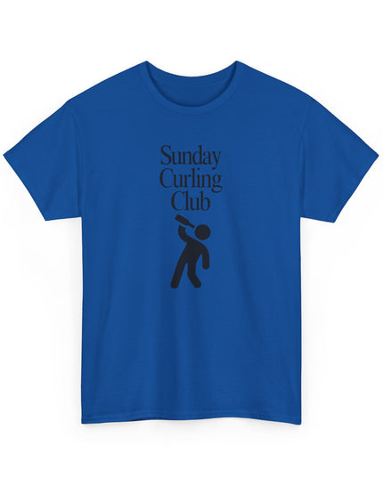 Sunday Curling Club T-Shirt Funny Tee, Humor Shirt, Sarcastic Graphic Tee, Joke Shirt for Men, Women, and Teens