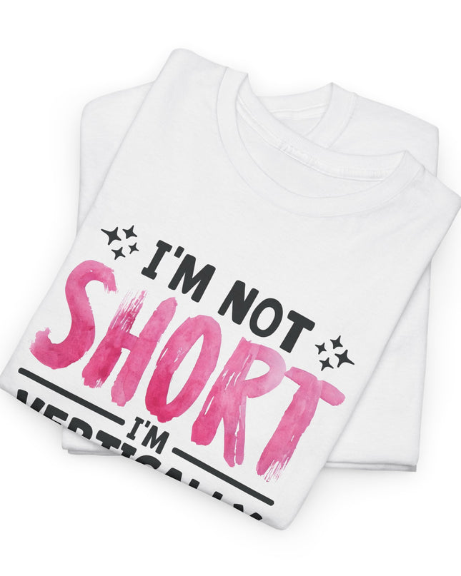 Funny Vertically Challenged Tee, Compact and Cute, Cute and Short Shirt, Gift for Short People, Birthday Gift, Funny Joke Statement Tee,