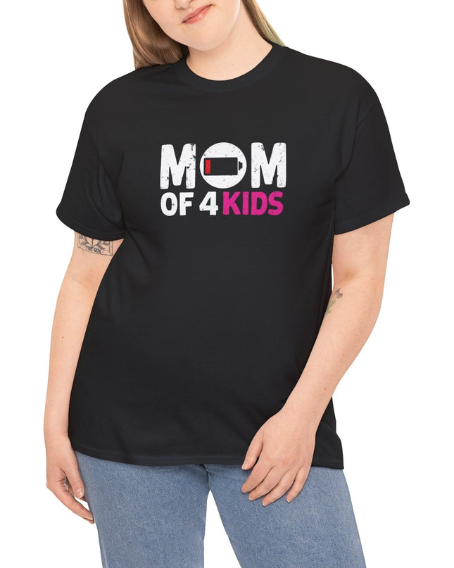 Mom of 4 Kids T-Shirt, Crazy Mom T-Shirt, Life of a Mom I Was Normal 4 Kids Ago, Funny Mom Shirt, Perfect for Mother's Day, Gift for Mom