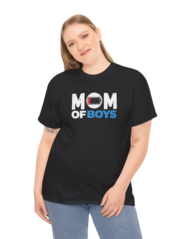 Low Battery Mom of Boys T-Shirt,  Proud Mom Shirt, Boys Mom Tee, Mom Life Shirt, Family Shirt, Fun Mother's Day Gift, Boys Mom