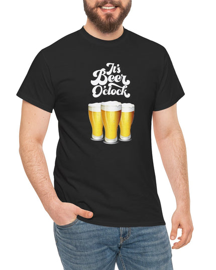 It's Beer O'clock Funny Tee, Sarcastic Gag Gift, Humorous T-Shirt, Funny Shirt, Joke Graphic Shirt