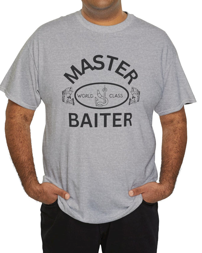 World Class Master Baiter Fishing Shirt Funny Offensive T-shirt Cool Graphic T-Shirts Crazy Wild Shirts for Men Women Teens Novelty Tee
