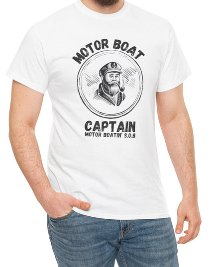 Motor Boating Captain SOB T-shirt Graphic Joke TShirts Crazy Funny Shirts for Men Women Teens Novelty Tee Offensive T-shirt